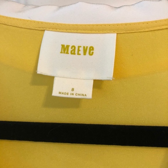 Anthropologie Yellow and White Blouse - Picture 4 of 6